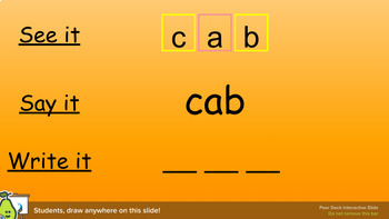 Preview of ab Word Family - Google Slides/Peardeck