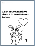 account number with heart balloons