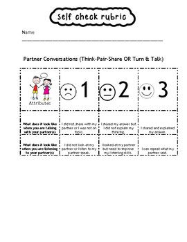 Preview of accountable talk rubric-primary grades