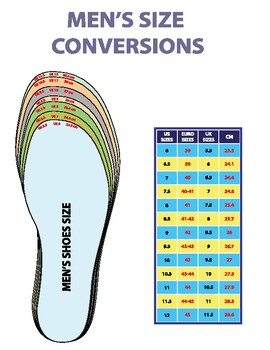 set of shoes chart size or socks chart size or measurement foot chart ...