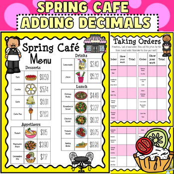 Preview of Spring Cafe: Adding Decimals