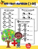 addition fruit  to 1-20 /math number summer worksheets