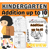 addition up to 10 , maths , numbers , coloring , kindergar