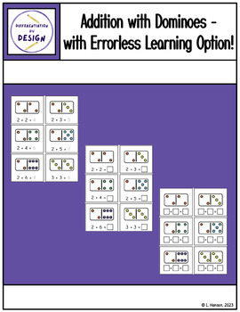 Preview of Addition with Dominoes - with Errorless Learning Option!