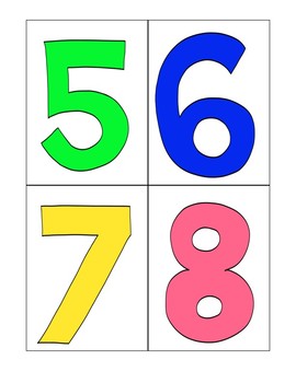 affiches nombres couleur / numbers poster by The bumble bee teacher
