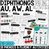 al au aw Diphthongs Worksheets, Spelling Activities & 2nd 