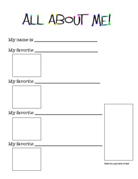 all about me! back to school getting to know you by allie weiss | TPT