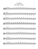 all major scales for clarinet