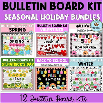 Preview of Seasonal Bulletin Board Kit Bundles/ Year long/ Themed Holiday Bundles