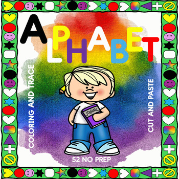 Preview of alphabet cut and paste | alphabet tracing | alphabet tracing worksheet | tracing