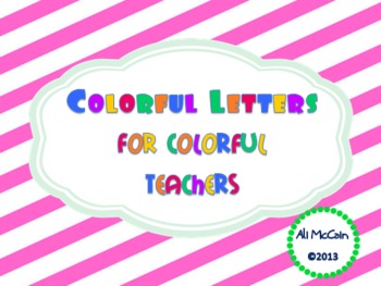 Preview of alphabet letters colorful