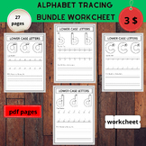 alphabet tracing bundle workcheet