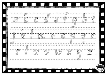 alphabet tracing templates NSW FOUNDATION font HANDWRITING by Miss ...