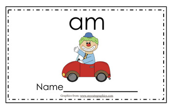 Preview of am - sight word book (fill in the blank)