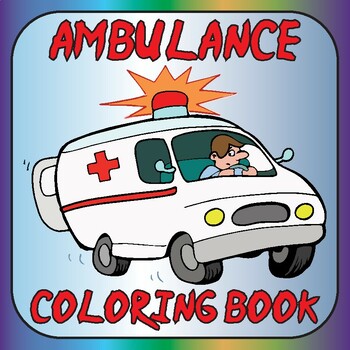 Coloring Page Outline of Cartoon Ambulance with Animal. Vector Image on  White Background Stock Vector - Illustration of white, transport: 194659910