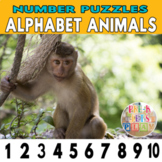 Alphabet Animals Number Strip Puzzles | Number Order Seque