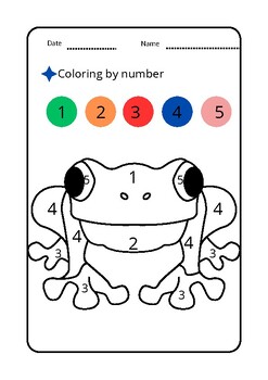 animal coloring by number by mr you lion | TPT