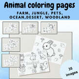 animal coloring pages coloring book woodland jungle desert