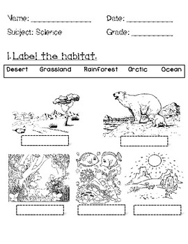 Animal Habitat Teaching Resources | TPT