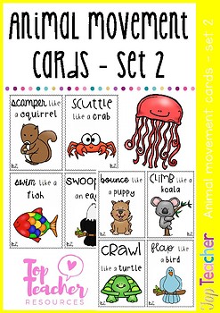 animal movement cards - set 2 by Top Teacher | Teachers Pay Teachers