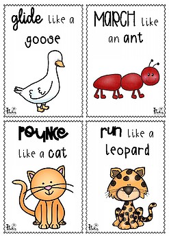 animal movement cards - set 2 by Top Teacher | Teachers Pay Teachers