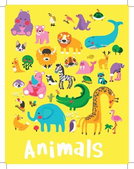 Preview of animals - sweet animals poster - animal poster - kid poster - sweet poster