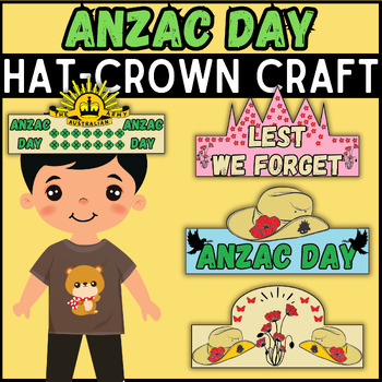 Preview of anzac day Hat & Crown Crafts -Headband  ( colored version ) | australia history