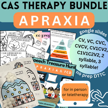 Preview of Apraxia Treatment Bundle, CAS therapy DTTC, CV VC CVC CVCV multisyllabic speech