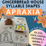 apraxia winter flip-flap craft, gingerbread christmas, CV 