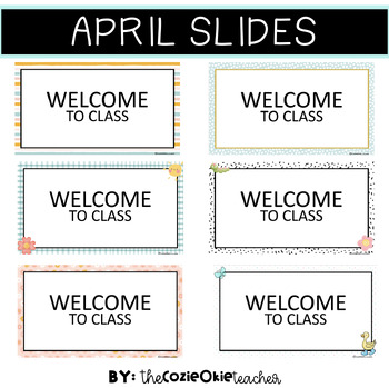Preview of april slides / spring slides / premade / editable / google / powerpoint