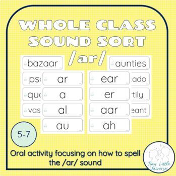 Preview of ar | Phoneme Sound Sort | Whole Class | Identify | Segment | Advanced/Ext Code
