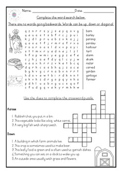 ar Phonics Story, Comprehension, Word Search & Crossword Puzzle | TpT