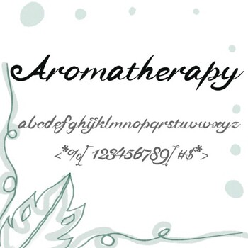 Preview of aromatherapy. Font