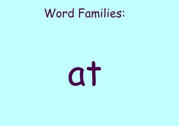 Preview of at blend/word family