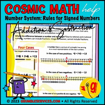 Preview of Number System: Add and Subtract Positive & Negative Numbers, Commutative Law