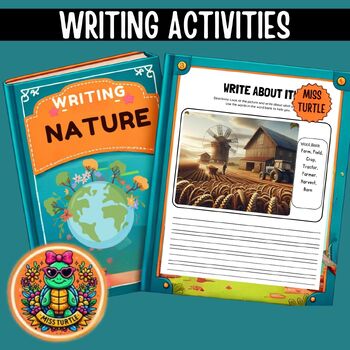 Preview of Nature-Themed Word Bank Worksheets: Writing activities