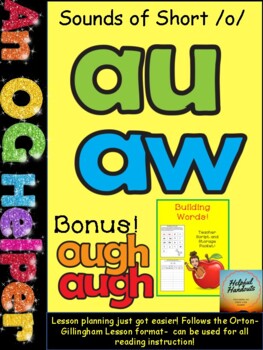 Preview of au / aw Phonics Resource! BONUS /augh/ /ough/ - An Orton-Gillingham Helper!