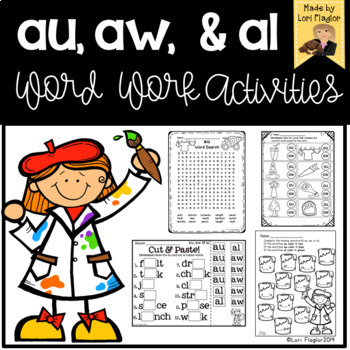 Preview of au, aw, al Word Work Activities