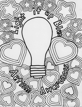 Download Autism Awareness Coloring Page By Teaching Ninjas Tpt