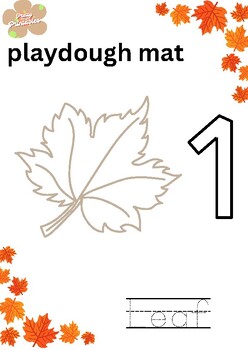 Preview of autumn/fall playdough mats