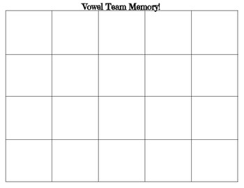 Preview of ay ai Vowel Team Memory