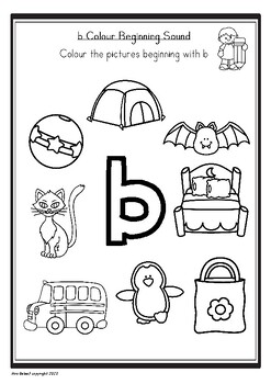 b Initial Sound Small Activity Pack by Mrs BeLeef | TPT