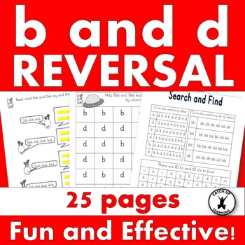Preview of Letter Reversing Reversal b and d Fun Activities Dyslexia