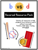 b and d Reversal Resource Pack (posters, traceables, desk 