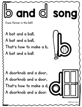 b and d Song AND p and q Song--Helping Children Learn the Difference!