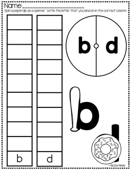 b and d confusion practice by Melissa Moran | Teachers Pay Teachers