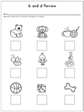 b and d practice Worksheets - Freebie