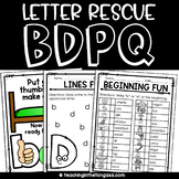 B and D Letter Reversal Worksheet Activities P Q