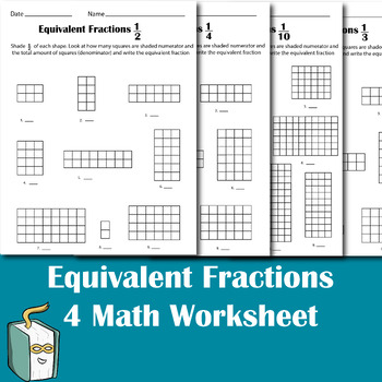 Preview of back to school Activities Fraction Unit - Equivalent Fractions Worksheet