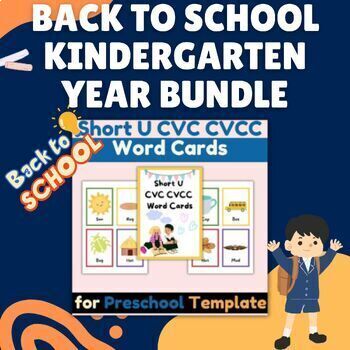 Preview of back to school Kindergarten year BUNDLE for kids activities Bundle comprehensive